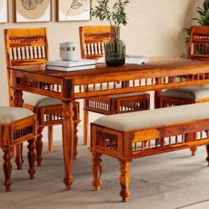 Reeves 6 Seater Dining Set with Bench